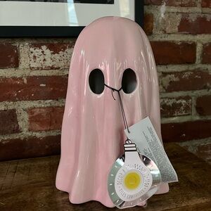 COPY - Goblins and ghouls ceramic pink pumpkin new with tags it lights up 10 1/…